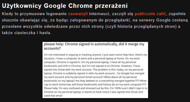 Automatyczne logowanie w Google Chrome